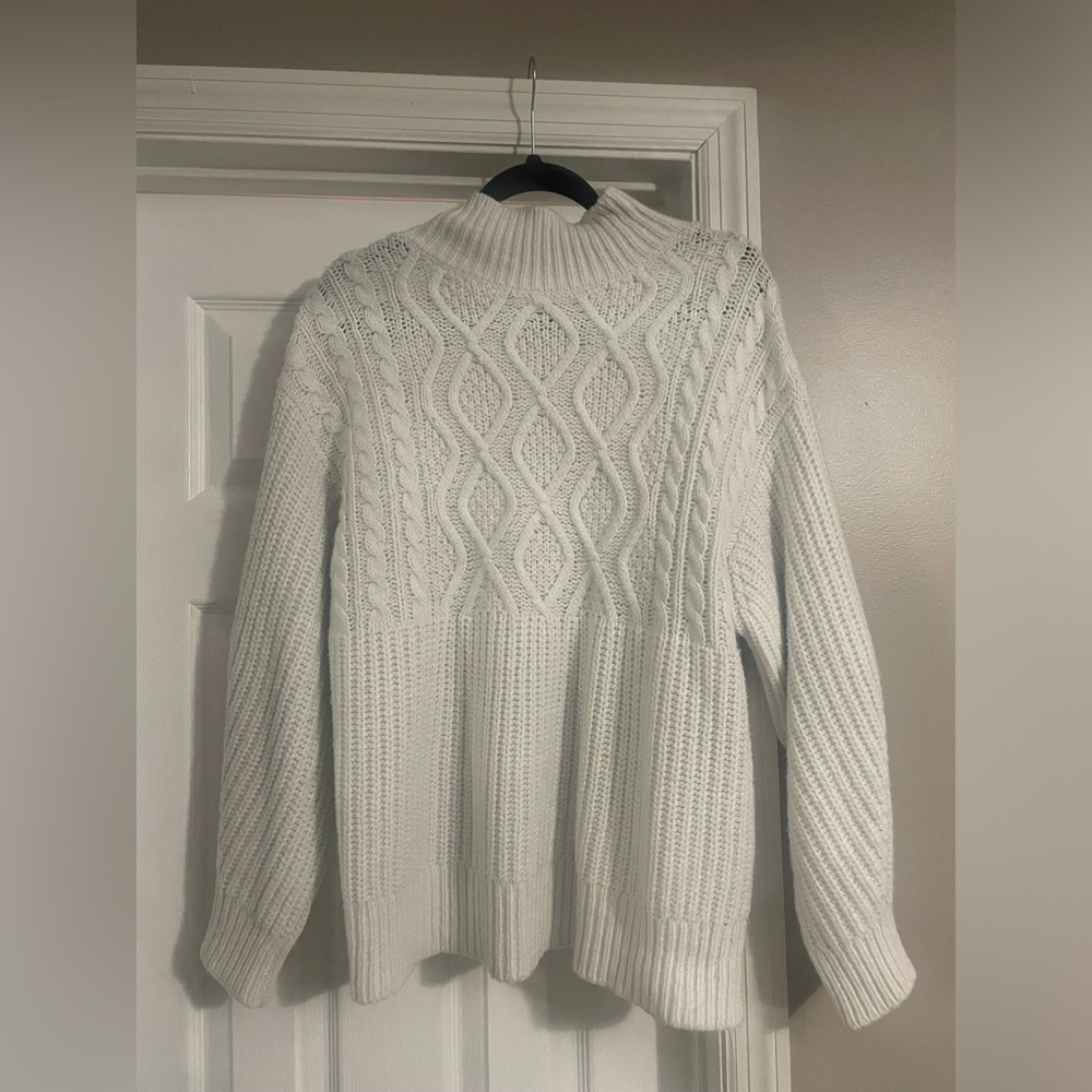 Chunky white sweater